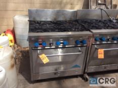 Comstock Castle D330 portable propane gas 6-burner commercial stove