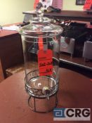 Lot of (2) 3 gallon glass juice dispensers