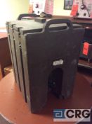 Lot of (4) Cambro 10 gallon portable thermal dispensers (BROWN)