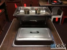 Lot of (5) 8 Qt rectangular stainless chafing dishes, 12 x 20