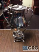 Lot of (2) 50 cup silver plated samovars