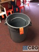 Lot of (20) round trash cans