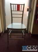 Lot of (82) silver chiavari resin chairs