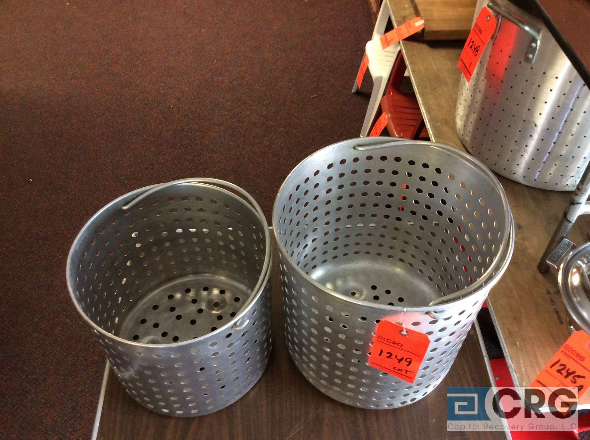 Lot of Dura-Ware strainers; (1) 12.5 diameter and 12 in. high; (1) 14 in. diameter and 15 in. high - Image 2 of 2