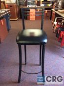 Lot of (22) black padded metal bar chairs