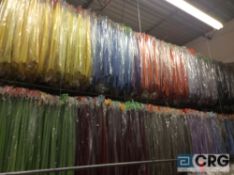 Lot of (1,605) 90 inch x 132 inch assorted polyester and poly/cotton tableclothes as follows:  (116)