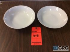 Lot of (29) assorted solid white 9 in. round vegetable bowls