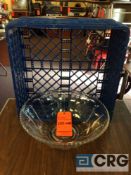 Lot of (20) 8 qt glass punch bowls, with (20) racks, add'l $5 fee per rack