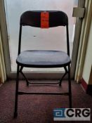 Lot of (100) metal and plastic black folding chairs