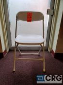 Lot of (100) metal and plastic white folding chairs