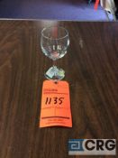 Lot of (900) 6 oz. wine glasses, with (25) racks, add'l $5 fee per rack