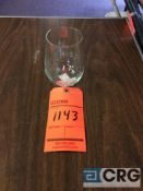 Lot of (780) 17 oz. stemless white wine glasses, with (33) racks, add'l $5 fee per rack