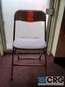 Lot of (100) metal and plastic beige folding chairs