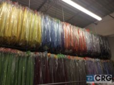 Lot of (1.628) 90 inch x 90 inch assorted polyester and poly/cotton table clothes as follows:  (