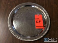 Lot of (67) 15 inch round silver plated serving trays