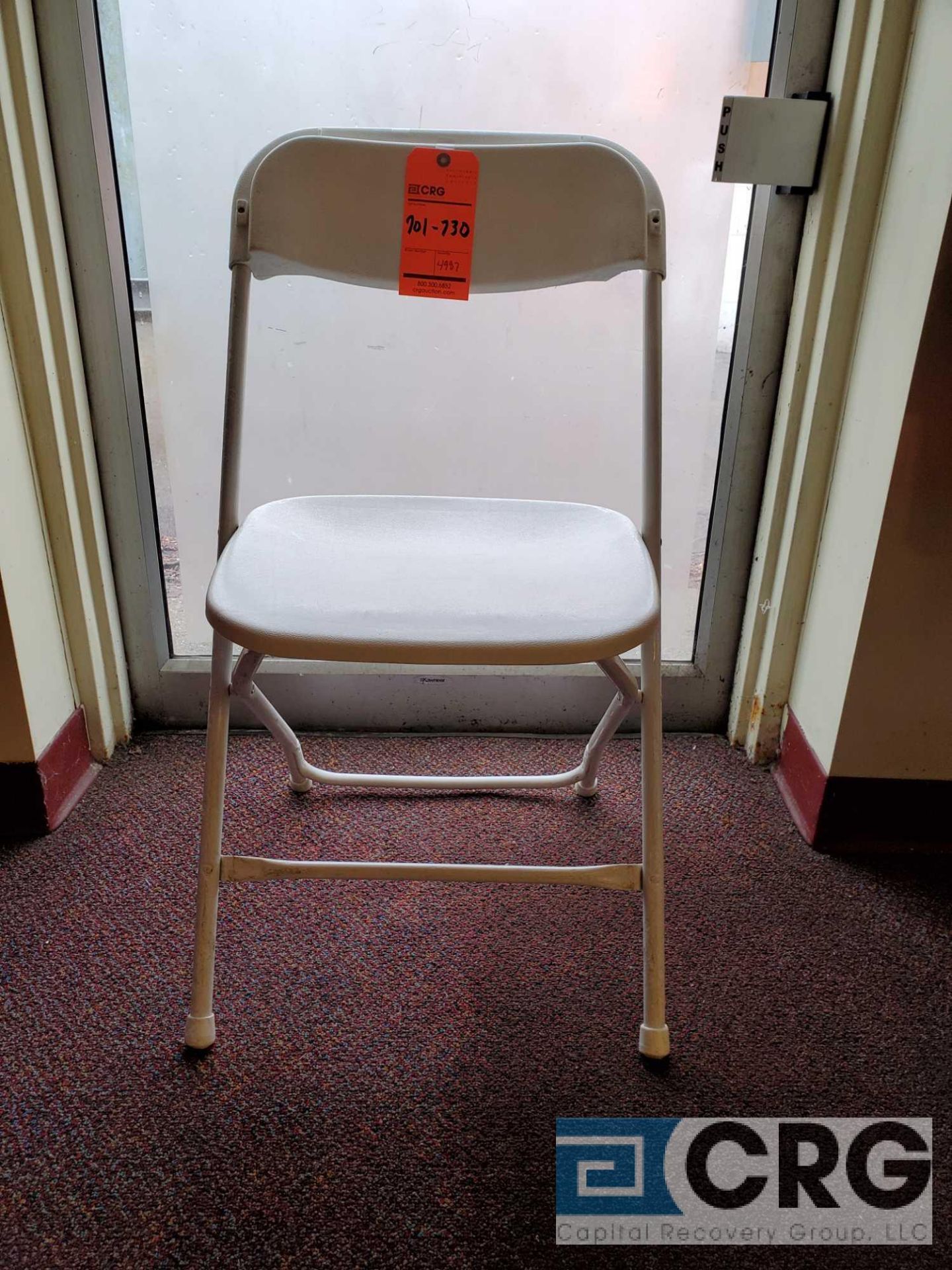 Lot of (200) metal and plastic white folding chairs