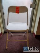 Lot of (100) metal and plastic white folding chairs