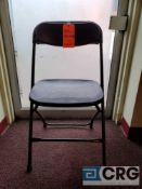 Lot of (100) metal and plastic black folding chairs