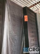 Lot of (18) 6 ft 4 panel black screen wood partition/dividers