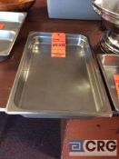 Lot of (21) stainless steel 8 qt rectangular full insert pans