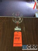 Lot of (468) 13 oz. balloon wine glasses, with (30) racks, add'l $5 fee per rack