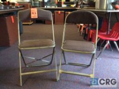 Lot of (967) assorted gold padded metal chairs