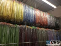 Lot of (92) 72 inch x 72 inch assorted plyester and poly/cotton table clothes as follows:  (42)