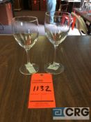 Lot of (1152) assorted 12 oz. french wine glasses, with (49) racks, add'l $5 fee per rack