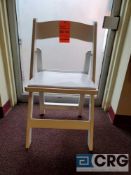 Lot of (100) white resin, padded seat, folding chairs, with storage bags