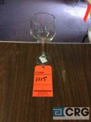 Lot of (492) 16 oz. balloon wine glasses, with (25) racks, add'l $5 fee per rack