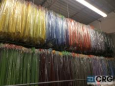 Lot of (1,806) 90 inch x 156 inch assorted polyester and poly/cotton tableclothes as follows:  (101)