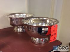 Lot of (12) asst 12 qt. silver plate punch bowls