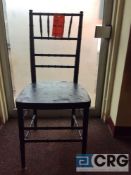 Lot of (100) black wood chiavari chairs