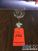 Lot of (468) 8.5 oz. red wine glasses, with (20) racks, add'l $5 fee per rack