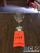 Lot of (336) 8.25 oz. white wine glasses, with (12) racks, add'l $5 fee per rack