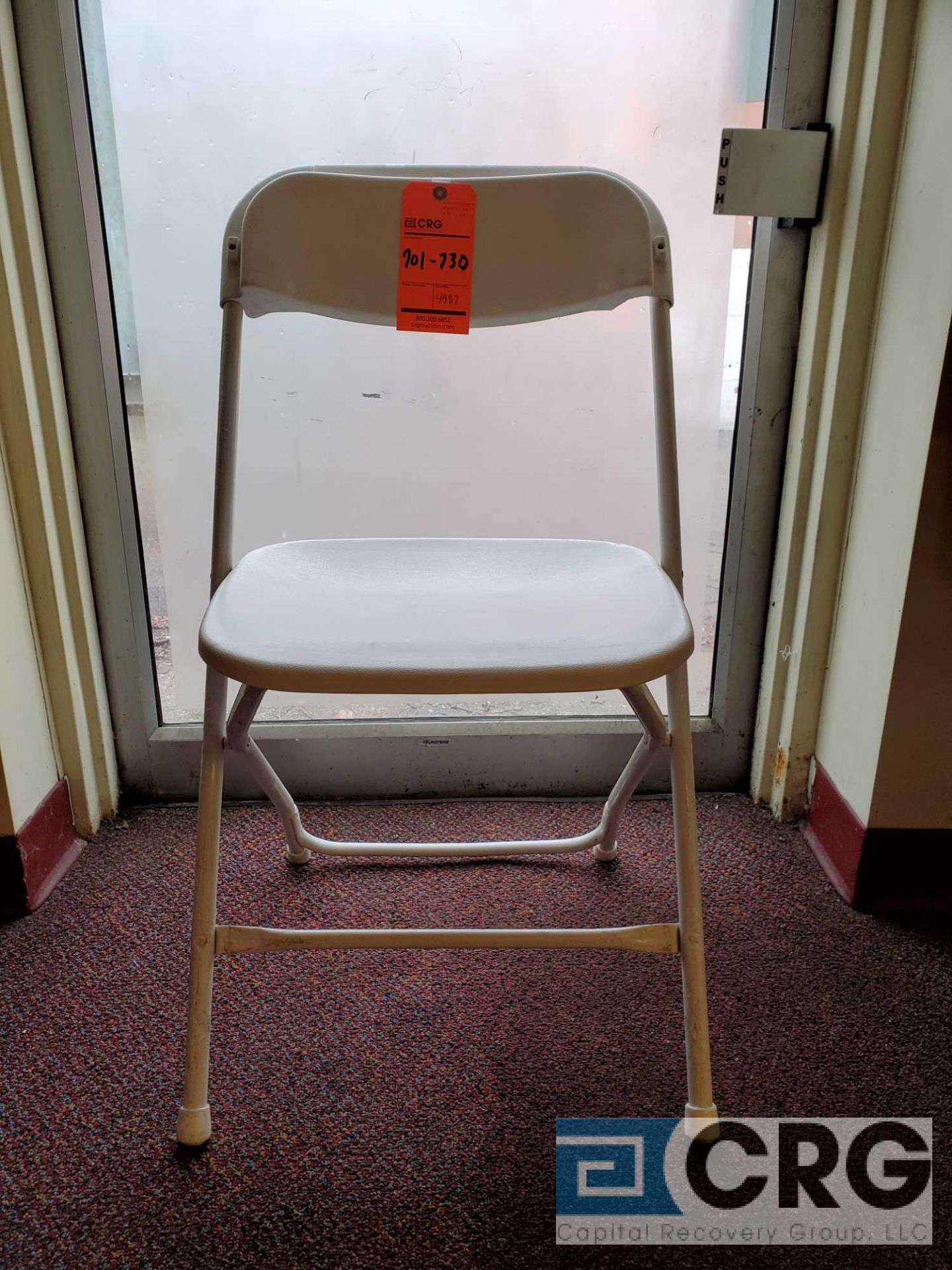 Lot of (200) metal and plastic white folding chairs