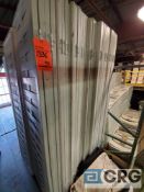 Lot of (39) 6 ft 4 panel white screen wood partition/dividers