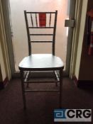 Lot of (100) silver wood chiavari chairs