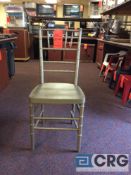 Lot of (100) gold wood chiavari chairs