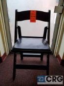 Lot of (55) black resin, padded seat, folding chairs, with storage bags