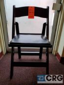 Lot of (100) black resin, padded seat, folding chairs, with storage bags