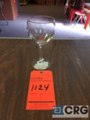 Lot of (564) 10 oz. balloon wine glasses, with (24) racks, add'l $5 fee per rack