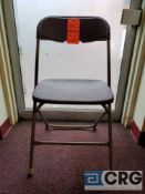 Lot of (100) metal and plastic brown folding chairs