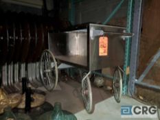 Lot consists of (2) portable stainless steel serving carts