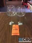 Lot of (948) 18 oz. diamond balloon wine glasses, with (55) racks, add'l $5 fee per rack