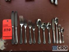 Lot of atlantis pattern stainless steel flatware including (1704) dinner forks, (1632) dinner