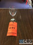 Lot of (264) 4 oz. wine glasses, with (8) racks, add'l $5 fee per rack