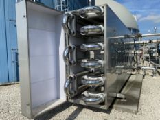 2013 Schmidt double tube stainless steel heat exhanger, skid mount in stainless steel enclosure