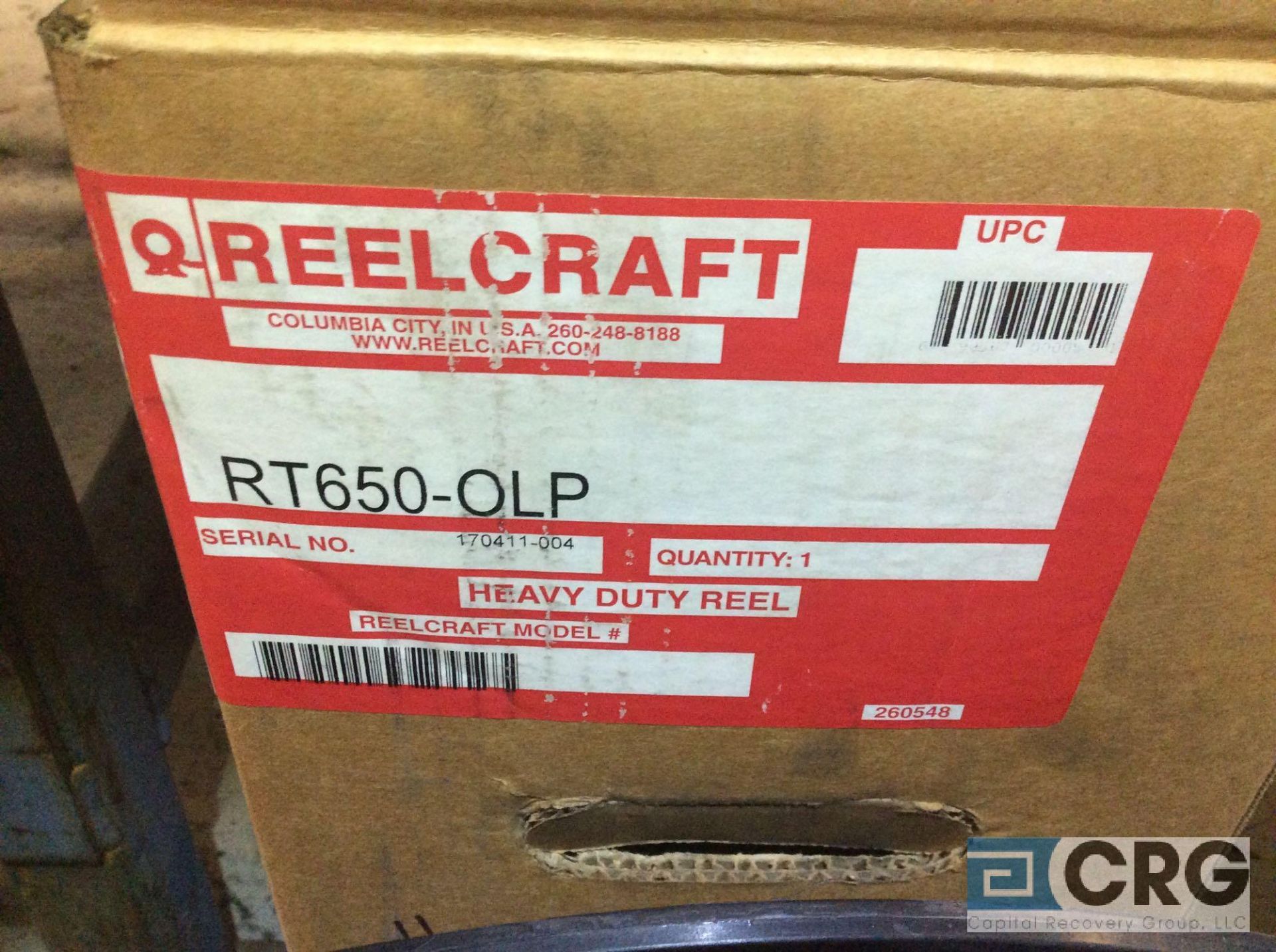 Reelcraft RT650-OLP retractable air hose reel (NEW IN BOX) - Image 2 of 2