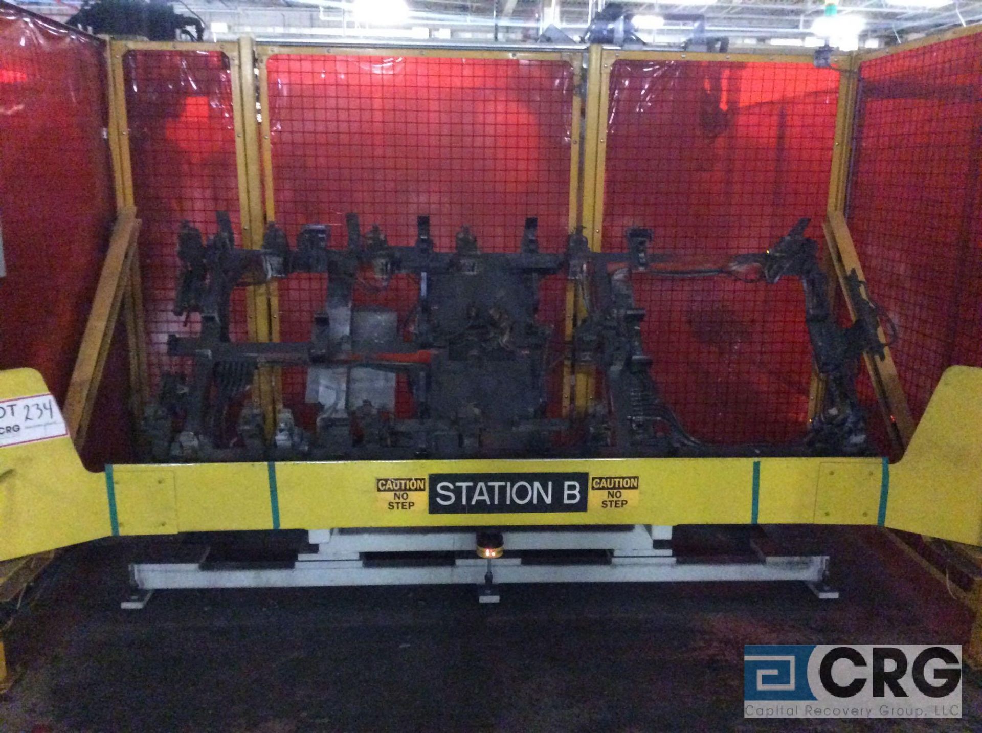 Lot of (2) fixture loading stations, 4 X 8 foot with safety curtain and push button manual shut - Image 3 of 5